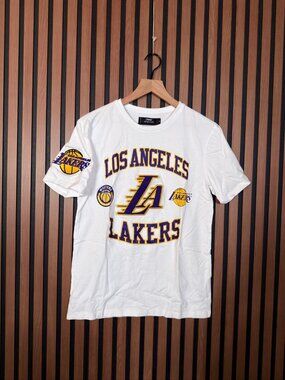 Los Angeles Lakers T Shirt Small Mens White PRO Standard Shoe Palace Tee